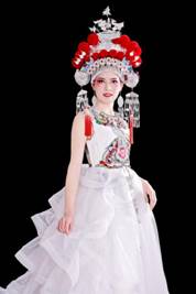 唐小丽太阳城集团服装设计《白衣如褶》细节